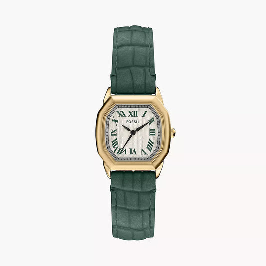 FOSSIL HARLOW LADIES GREEN CROCO LEATHER WATCH