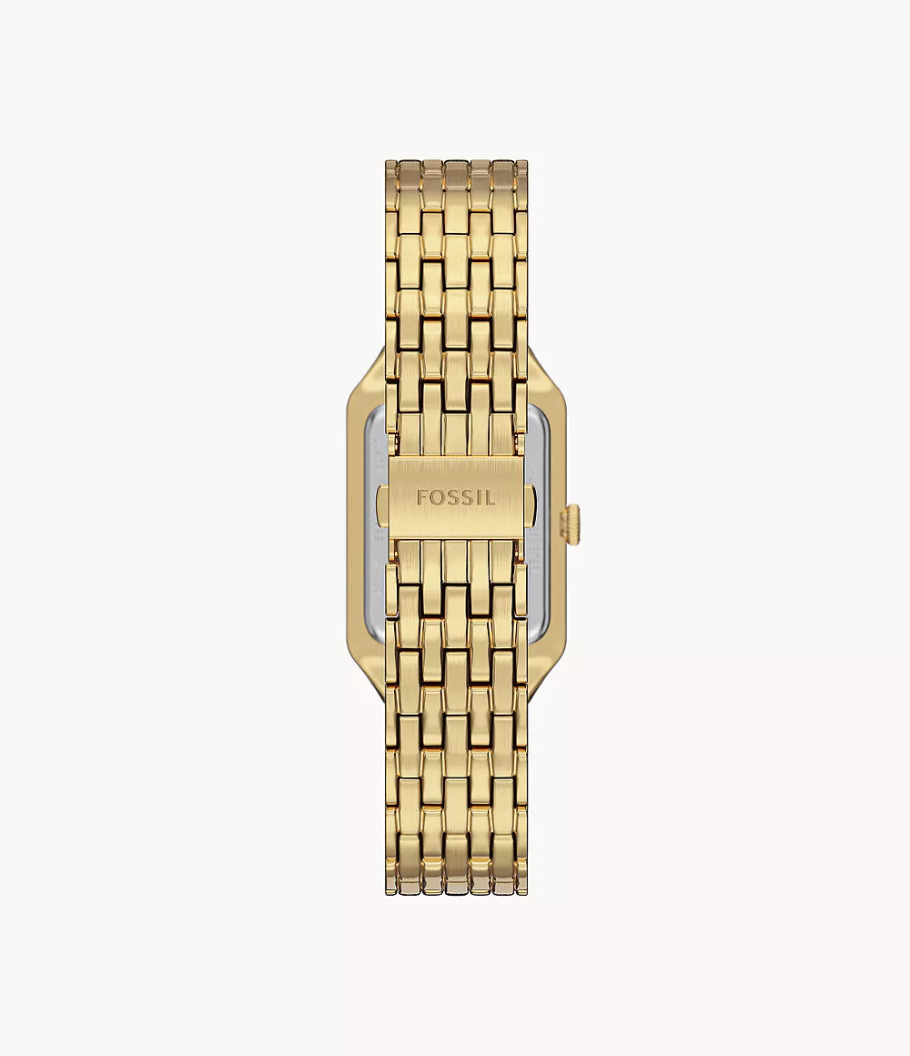 RAQUEL BLACK DIAL LADIES GOLD STAINLESS STEEL WATCH