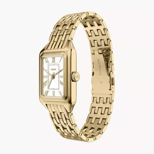 Fossil Raquel Mini Three-Hand Ladies Gold Stainless Steel Watch