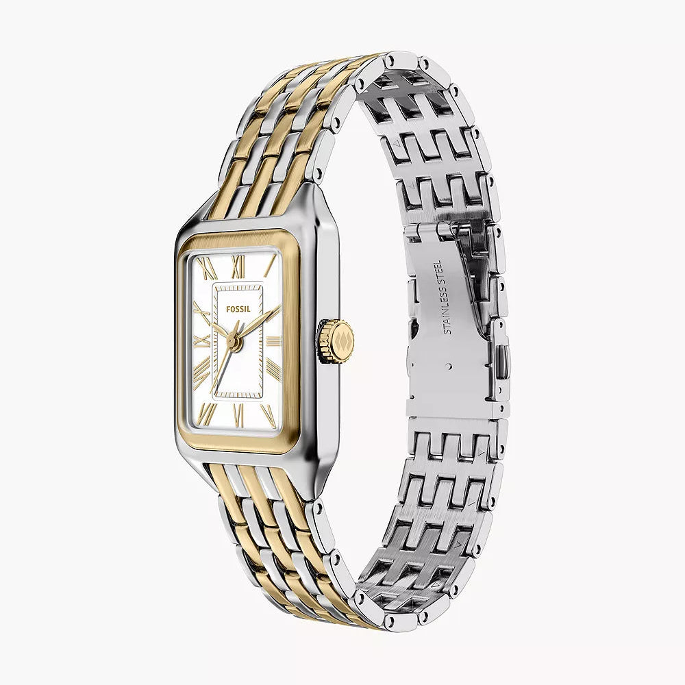 Fossil Raquel Mini Three-Hand Ladies Two-Tone Stainless Steel Watch