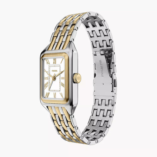 Fossil Raquel Mini Three-Hand Ladies Two-Tone Stainless Steel Watch