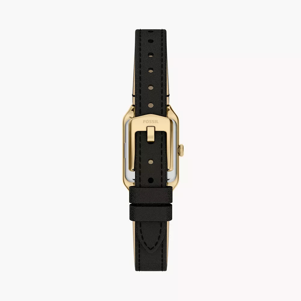 Fossil Raquel Mini Three-Hand Ladies Black Leather Watch