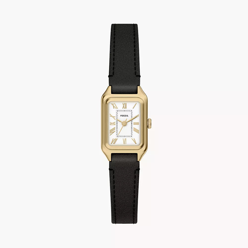 Fossil Raquel Mini Three-Hand Ladies Black Leather Watch