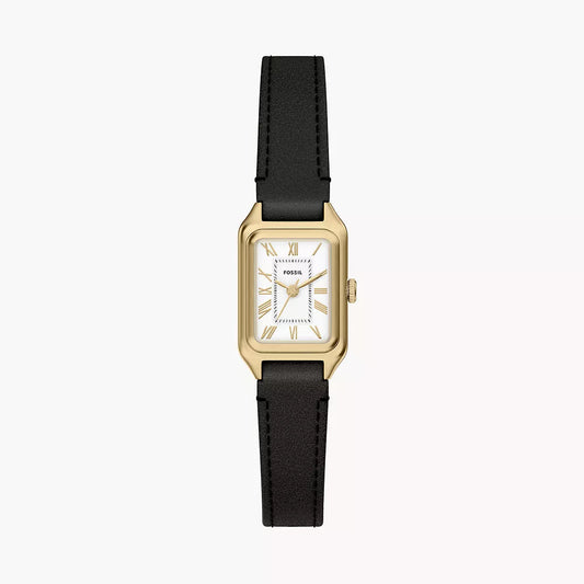 Fossil Raquel Mini Three-Hand Ladies Black Leather Watch