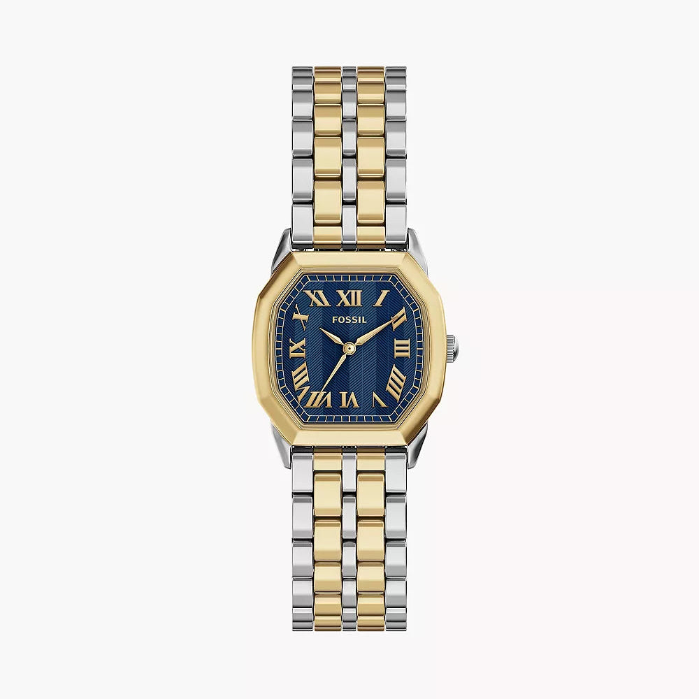 Fossil Harlow Three-Hand Ladies Two-Tone Stainless Steel Watch