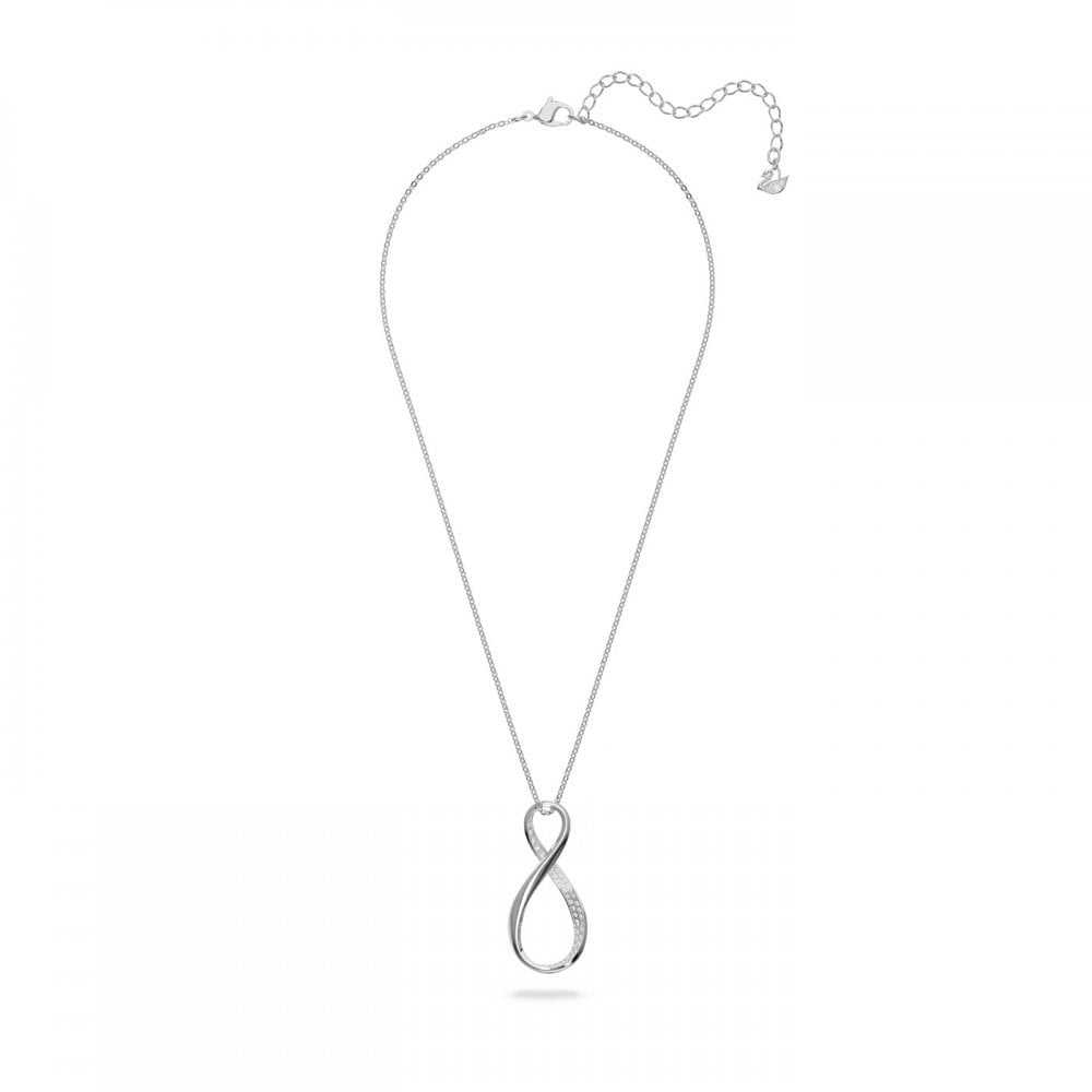EXIST SILVER INFINITY PENDANT WITH CLEAR CRYSTALS