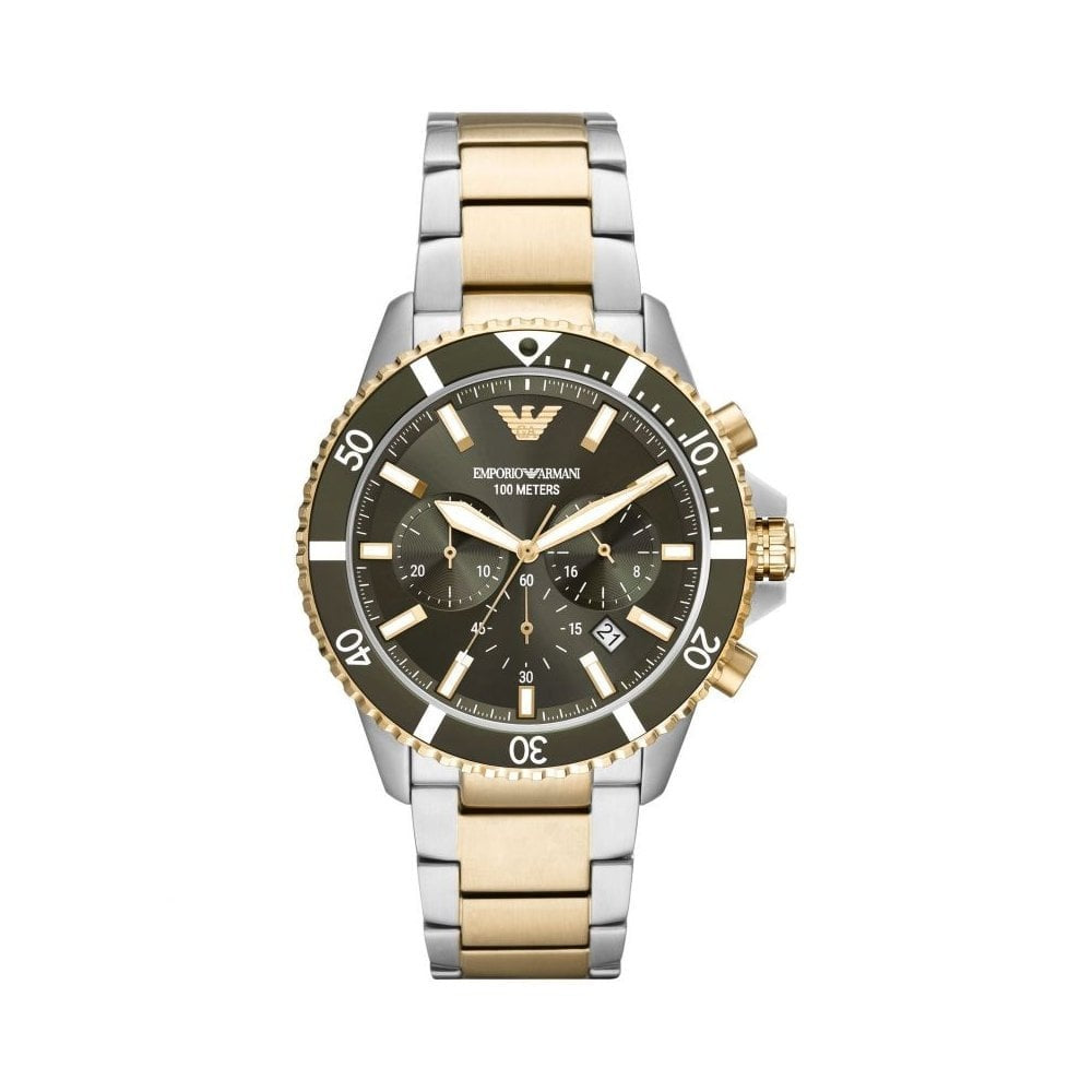 Emporio Armani Chronograph Two-Tone Stainless Steel Watch