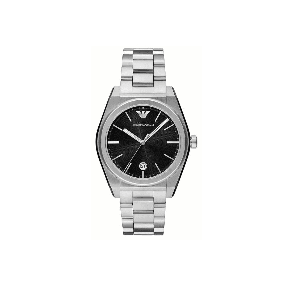 Emporio Armani Federico 41mm Black Dial Stainless Steel Bracelet Watch