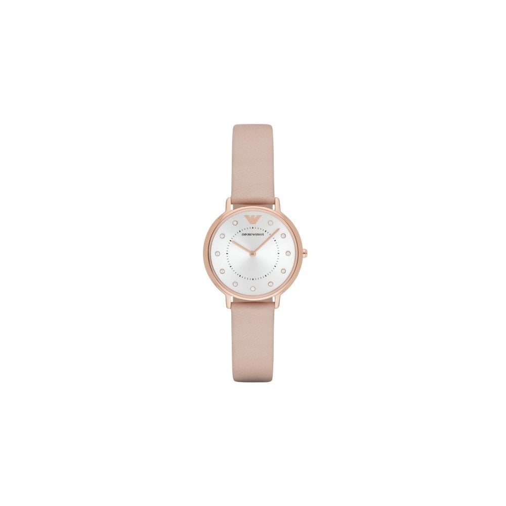 Emporio Armani Kappa Rose Gold and Nude Leather Watch