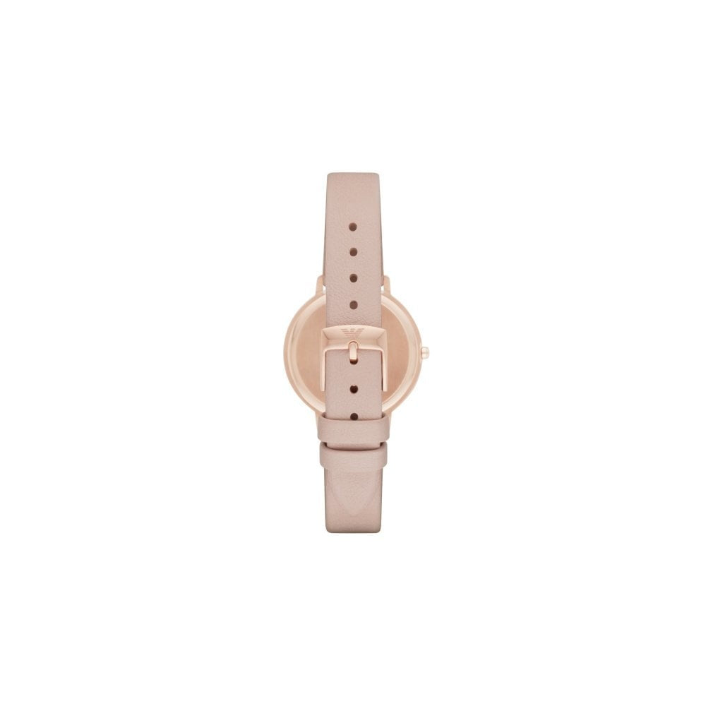 Emporio Armani Kappa Rose Gold and Nude Leather Watch