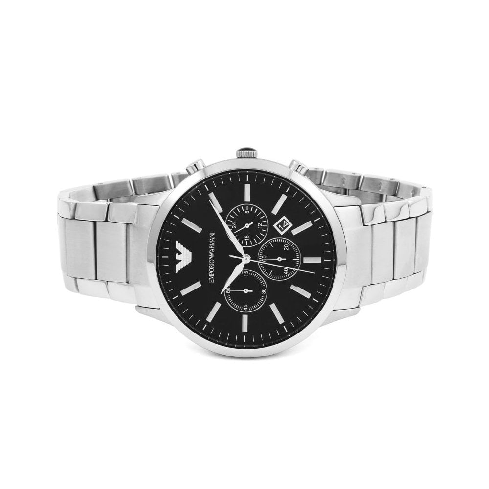 Emporio Armani Renato Black Dial Watch