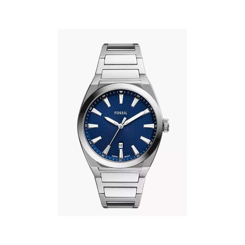 Everett Three-Hand, Date, Blue Dial, Gents Stainless Steel Watch