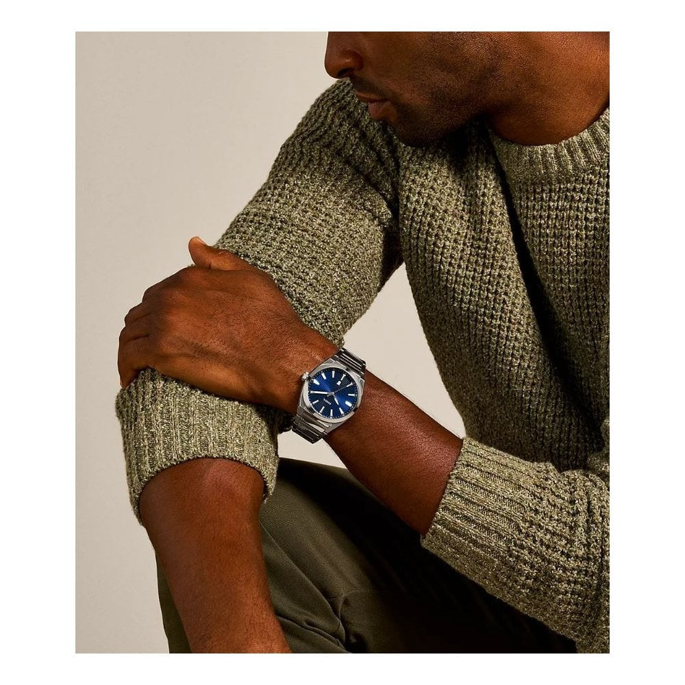 Everett Three-Hand, Date, Blue Dial, Gents Stainless Steel Watch