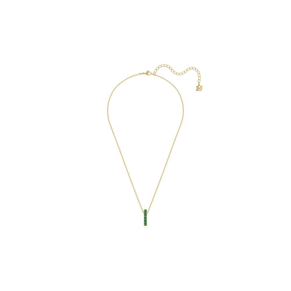 Exalta pendant, Round cut, Green, Gold-tone plated