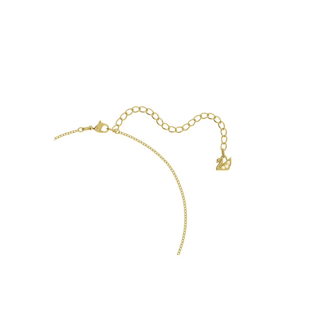 Exalta pendant, Round cut, Green, Gold-tone plated