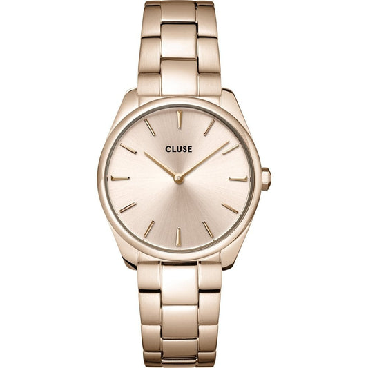 FÉROCE PETITE ROSE GOLD STAINLESS STEEL BRACELET WATCH WITH ROSE GOLD DIAL