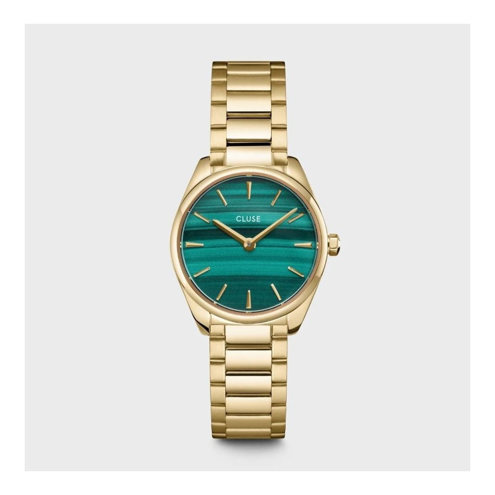 Féroce Mini, Green Dial, Ladies Gold Stainless Steel Watch