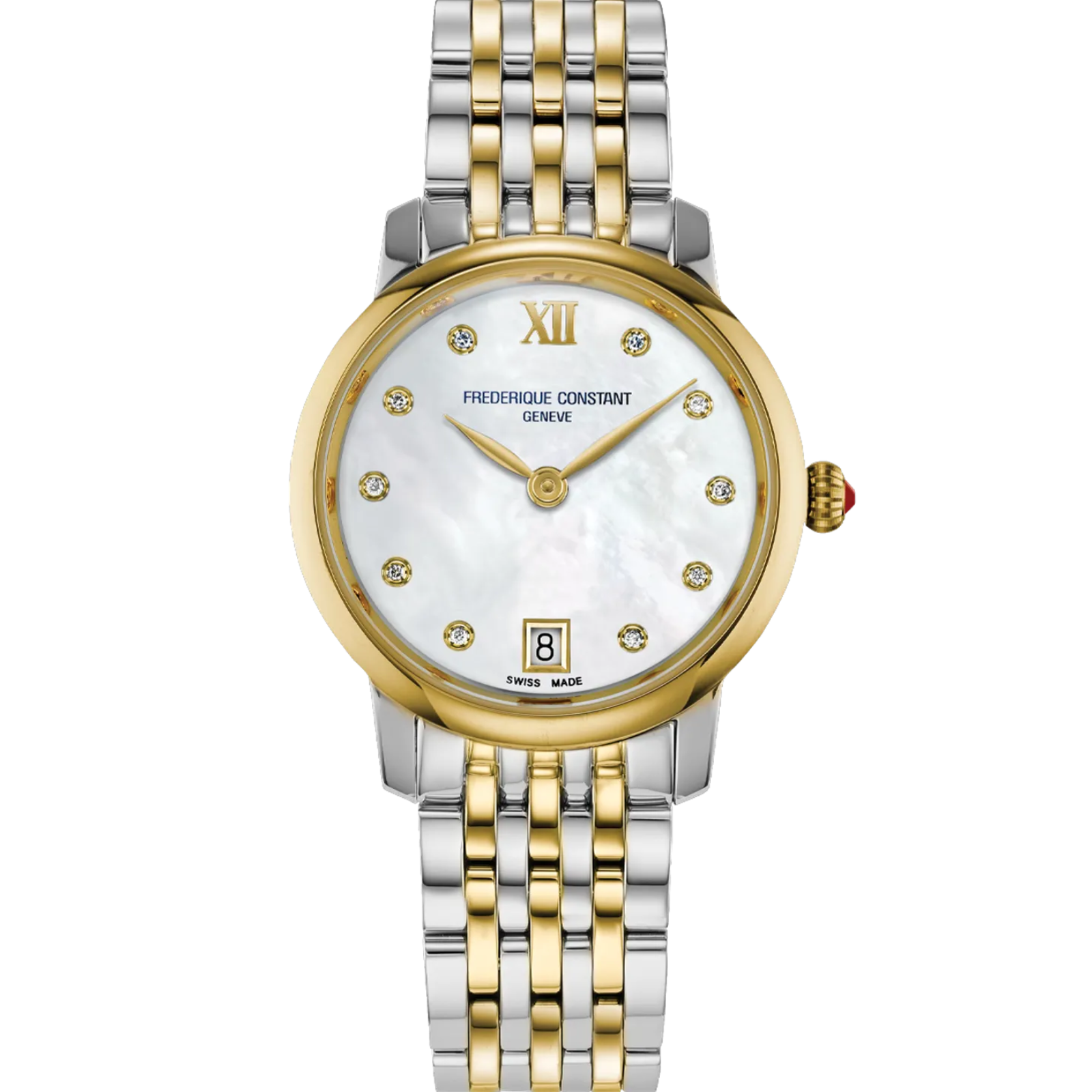 Frederique Constant Classics Slimline Diamond Ladies Two-Toned Watch