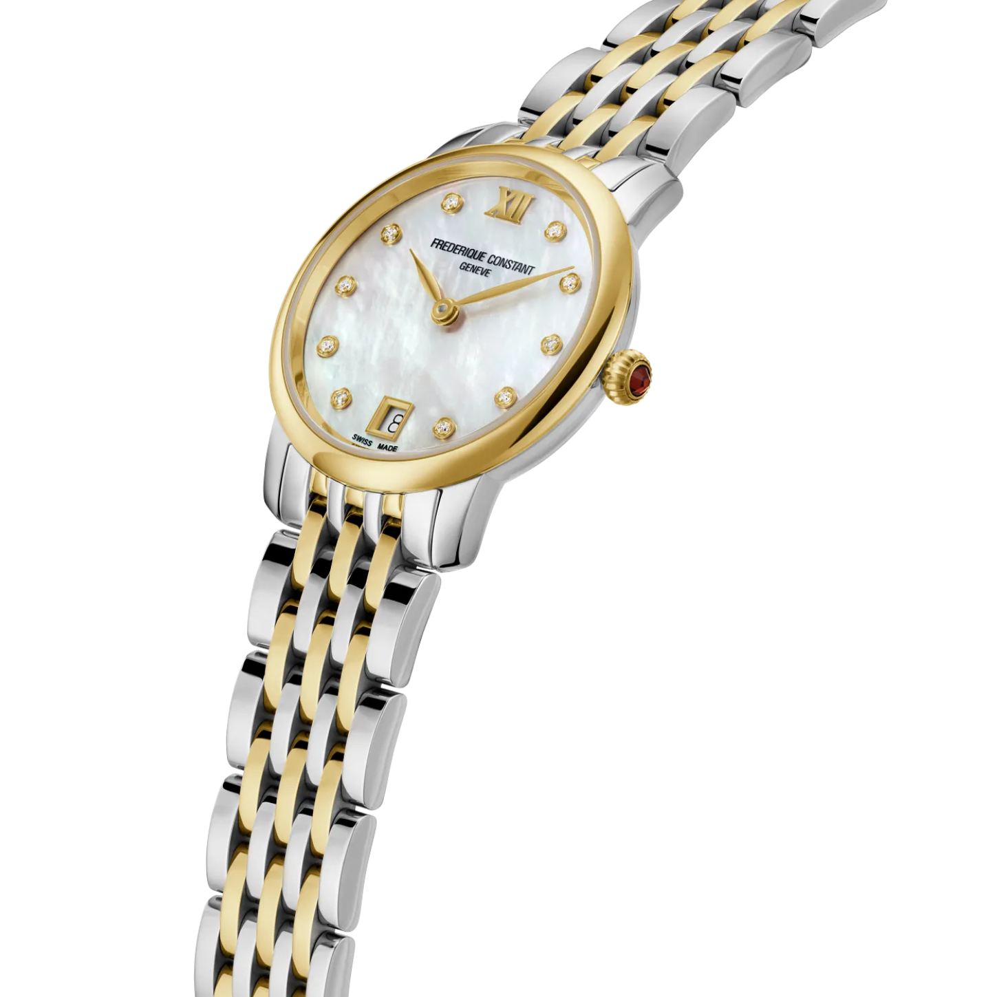 Frederique Constant Classics Slimline Diamond Ladies Two-Toned Watch