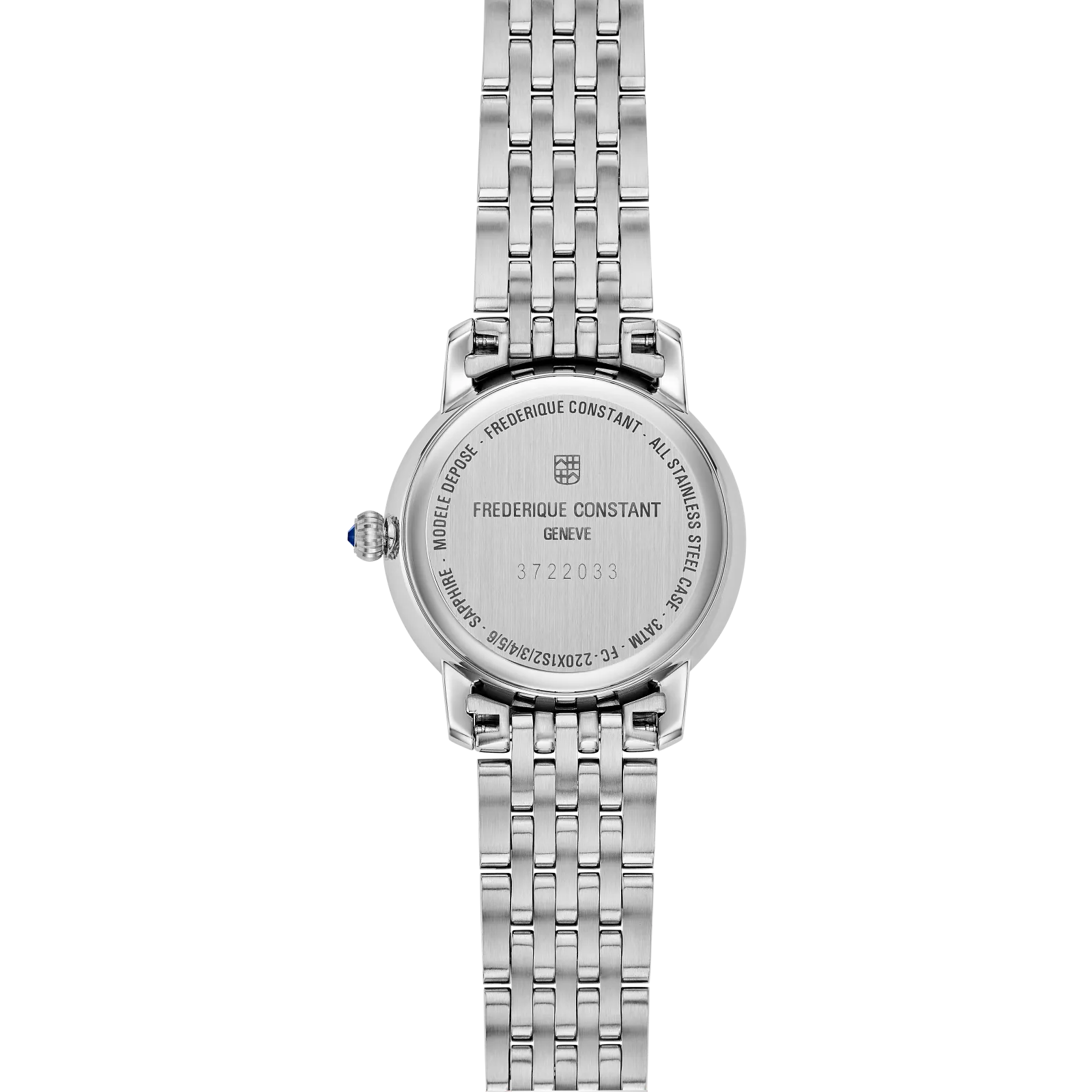 Frederique Constant Classics Slimline Diamond Ladies Stainless Steel Watch
