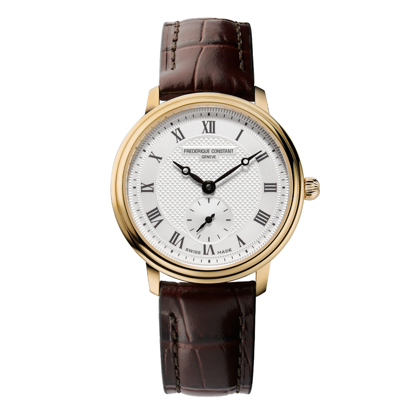 Frederique Constant Classics Slimline Small Seconds Ladies Brown Leather Watch