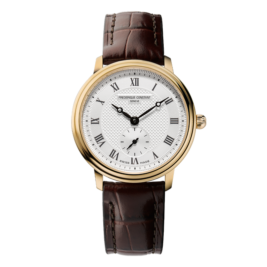 Frederique Constant Classics Slimline Small Seconds Ladies Brown Leather Watch