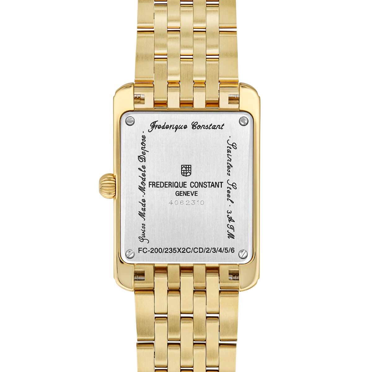 Frederique Constant Classics Carree Small Seconds Gents Gold Stainless Steel Watch