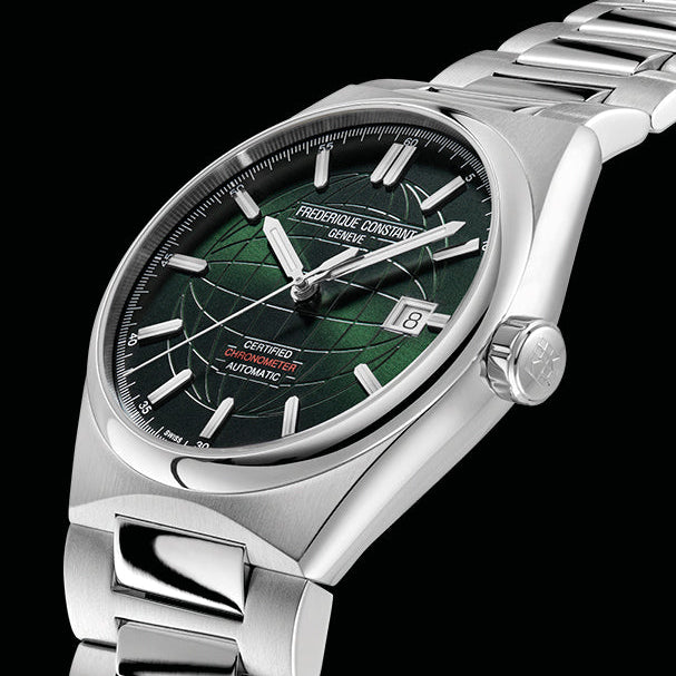 Frederique Constant Highlife Automatic COSC Gents Stainless Steel Watch with Green Interchangable Silicone Strap