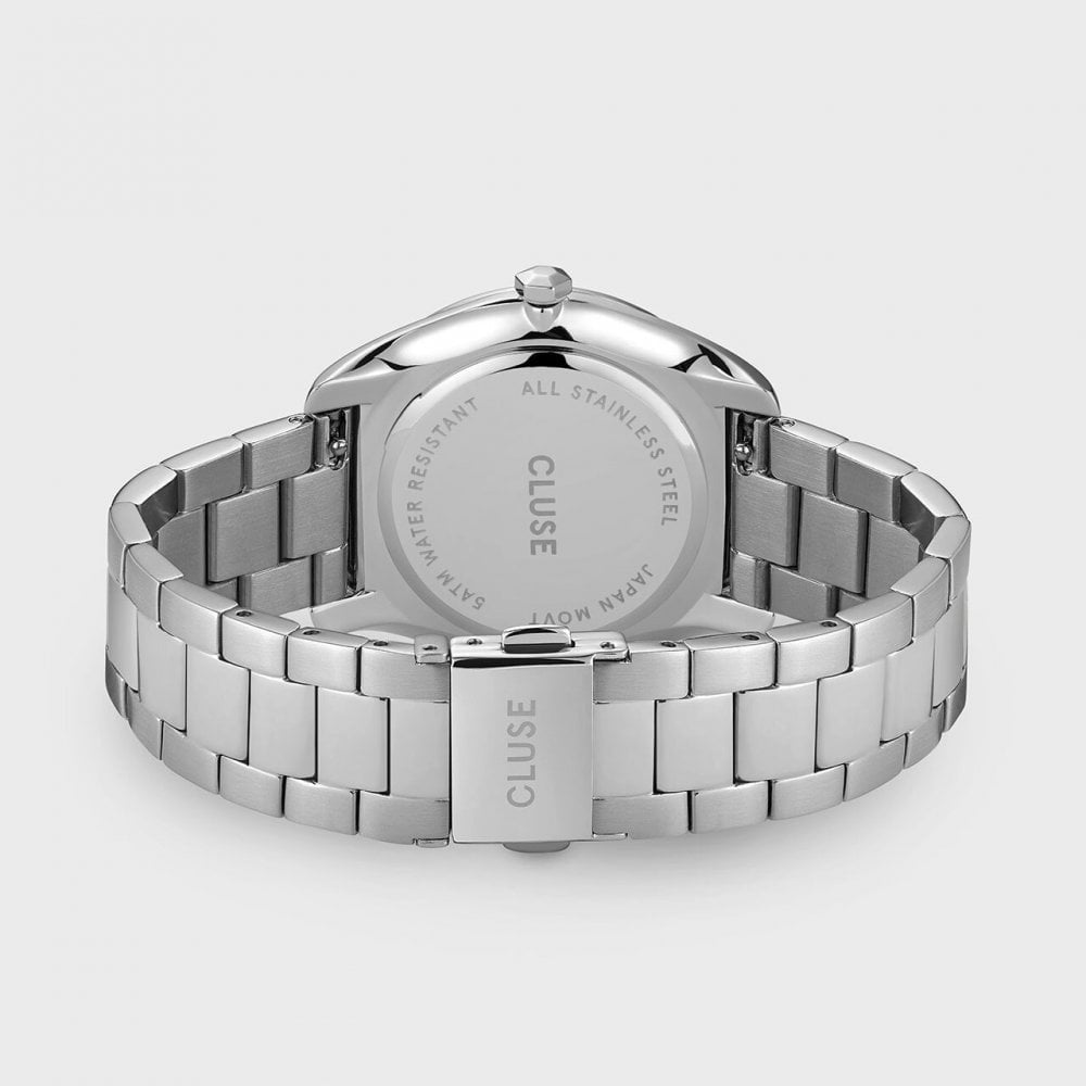 FEROCE LADIES STAINLESS STEEL BRACELET WATCH WITH WHITE FACE
