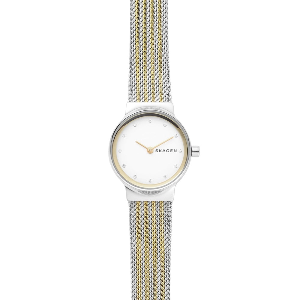 FREJA TWO-TONE STAINLESS STEEL MESH BRACELET WATCH