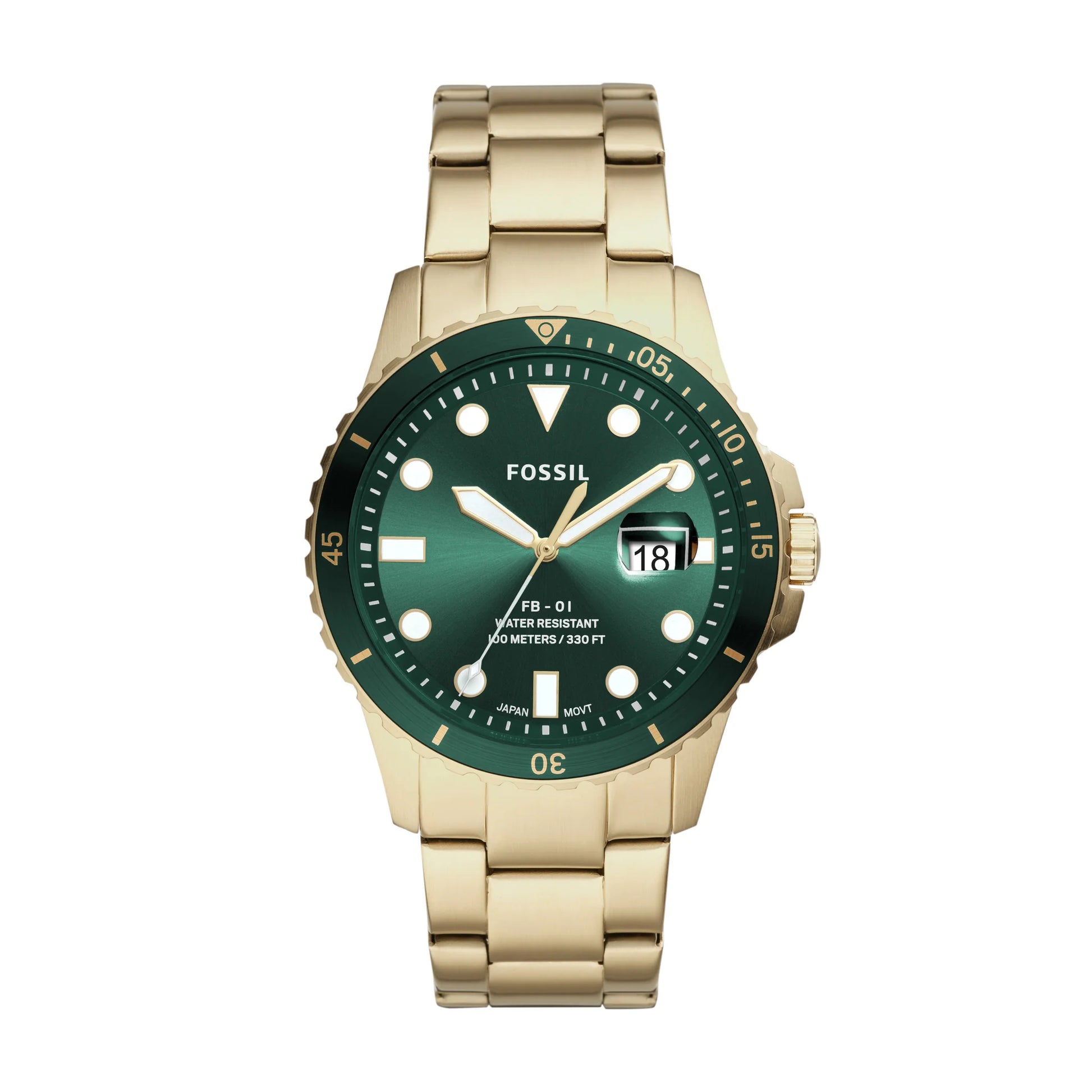 Fossil Quartz Green Dial Men's Watch