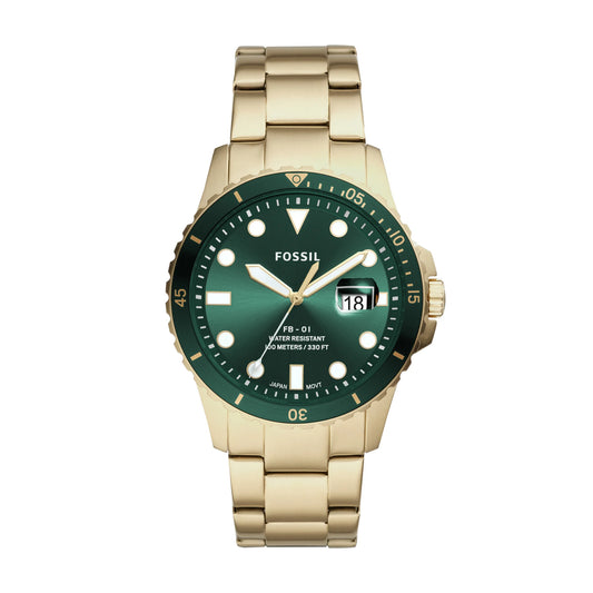 Fossil Quartz Green Dial Men's Watch