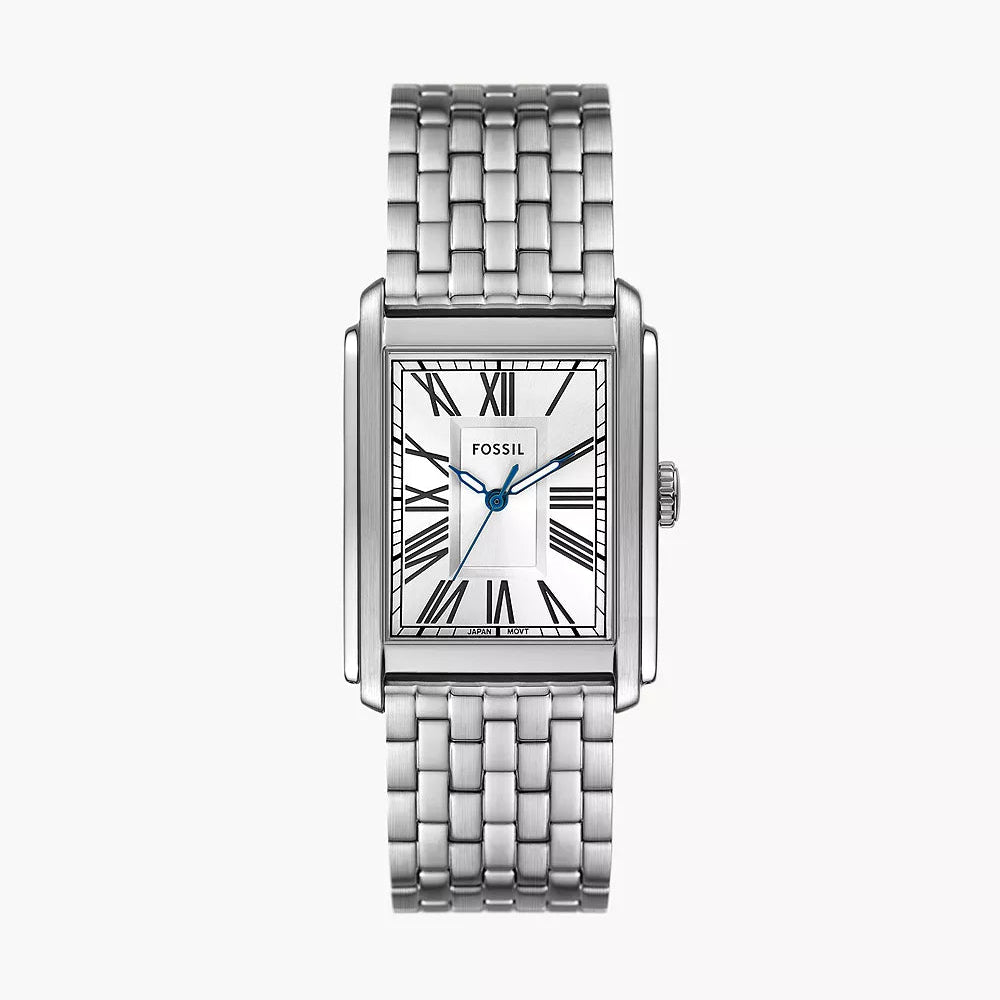 Carraway Three-Hand Stainless Steel Fossil Watch