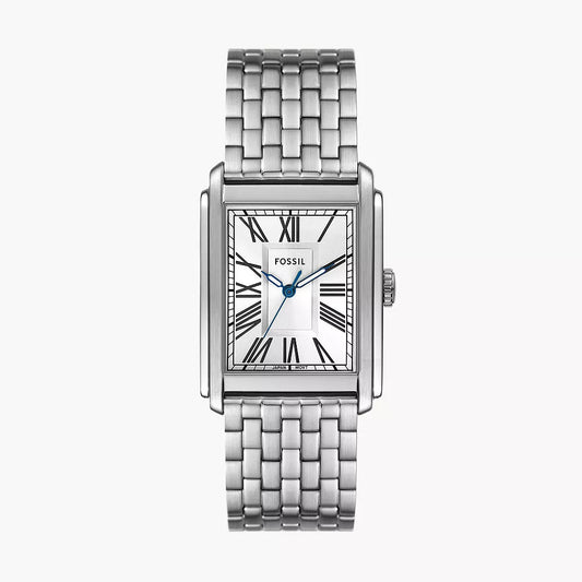 Carraway Three-Hand Stainless Steel Fossil Watch
