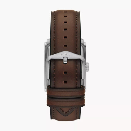 Carraway Three-Hand Brown Leather Fossil Watch