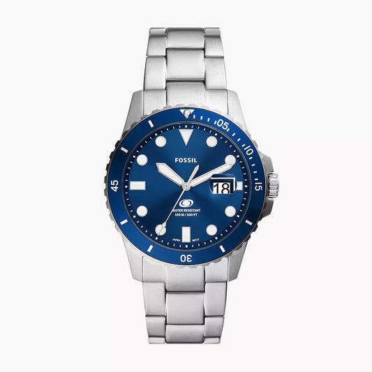Fossil Blue Dive Three-Hand Date Stainless Steel Watch