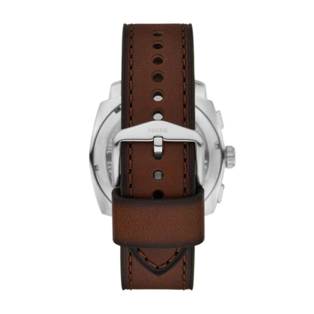 Fossil Mens Machine Green Dial Metal Watch