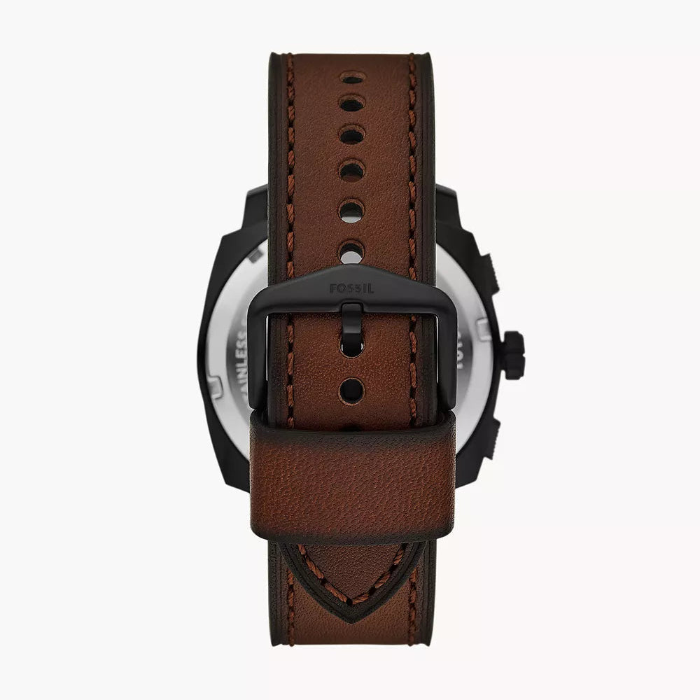 Fossil Machine Chronograph Brown Leather Gents Watch