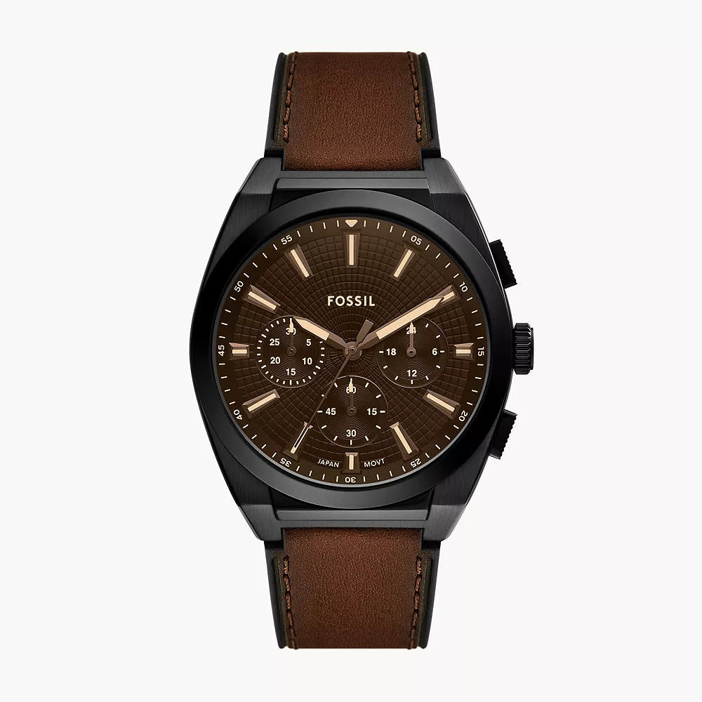 Fossil Everett Chronograph Gents Brown Leather Watch