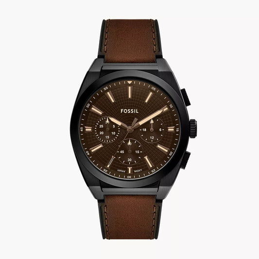 Fossil Everett Chronograph Gents Brown Leather Watch