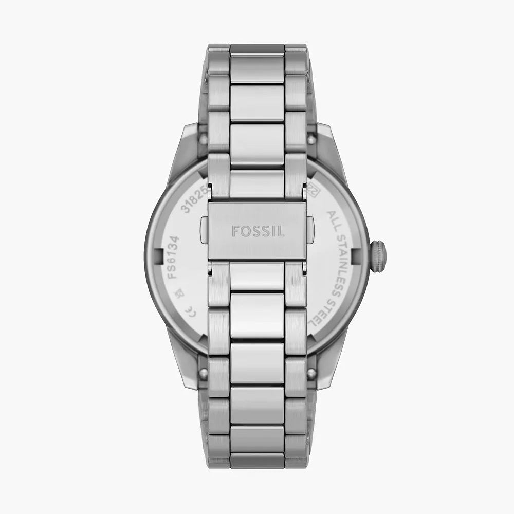 PEARSON BLUE DIAL GENTS STAINELSS STEEL FOSSIL WATCH