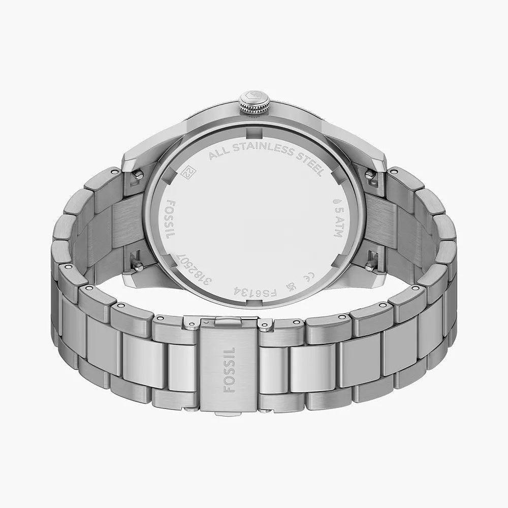 PEARSON BLUE DIAL GENTS STAINELSS STEEL FOSSIL WATCH