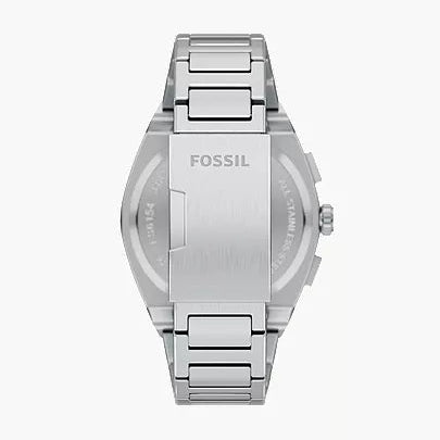FOSSIL EVERETT SUNRAY LIGHT BLUE DIAL GENTS STAINLESS STEEL WATCH