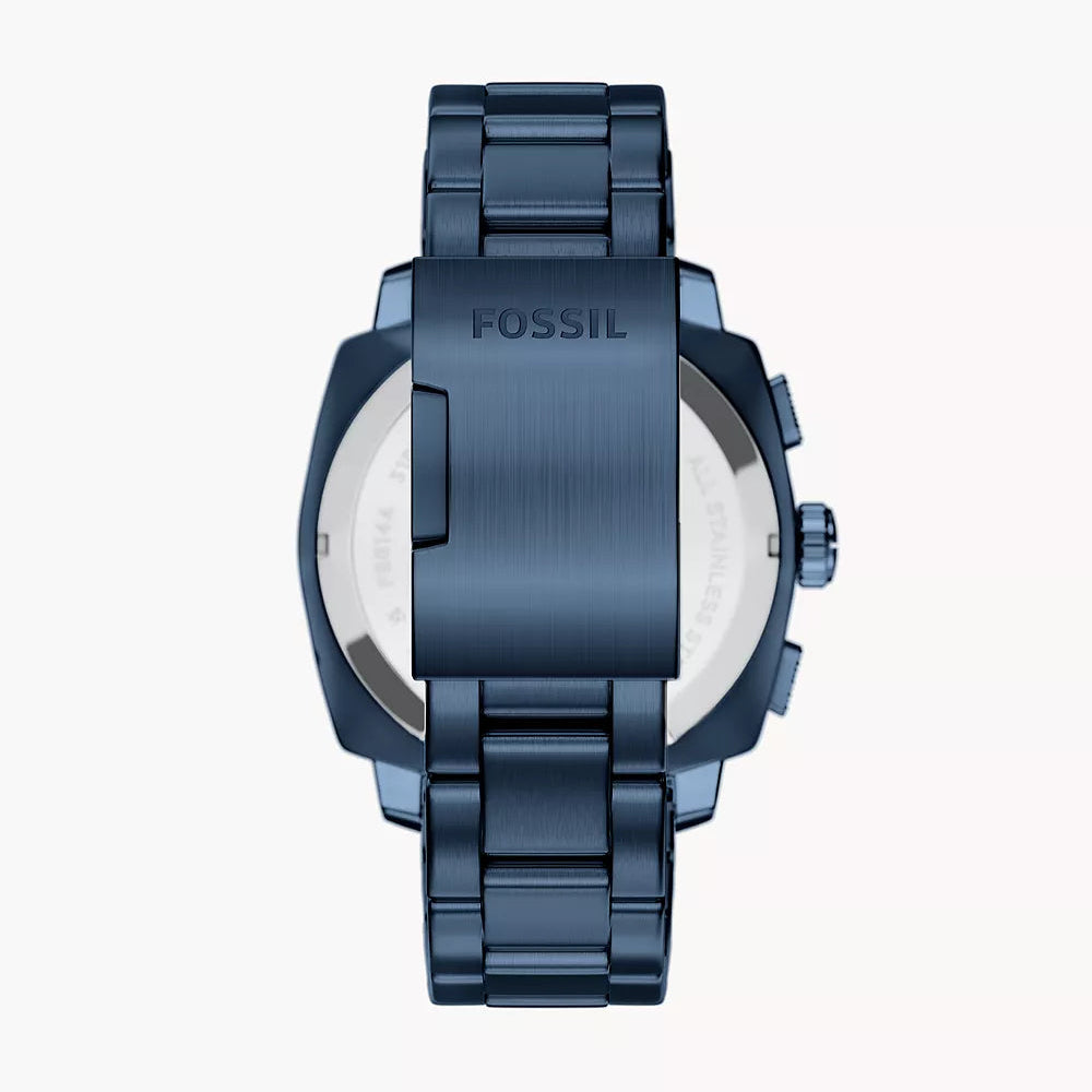 Fossil Machine Chronograph Navy Gents Stainless Steel Watch