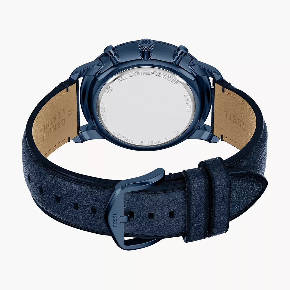 Fossil Neutra Chronograph Navy Leather Gents Watch