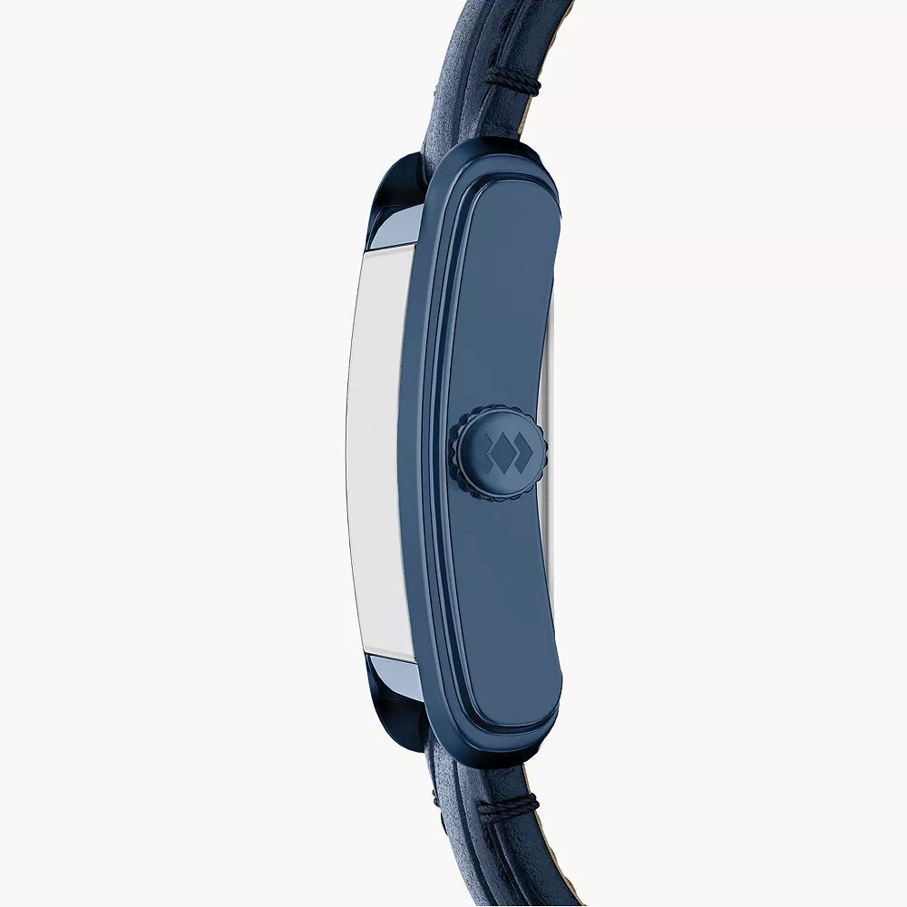 Fossil Carraway Three-Hand Gents Navy Croco Leather Watch