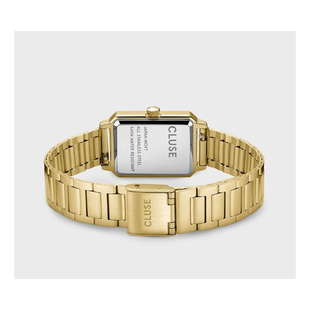 Fluette, Black Dial, Ladies Gold Stainless Steel Watch 