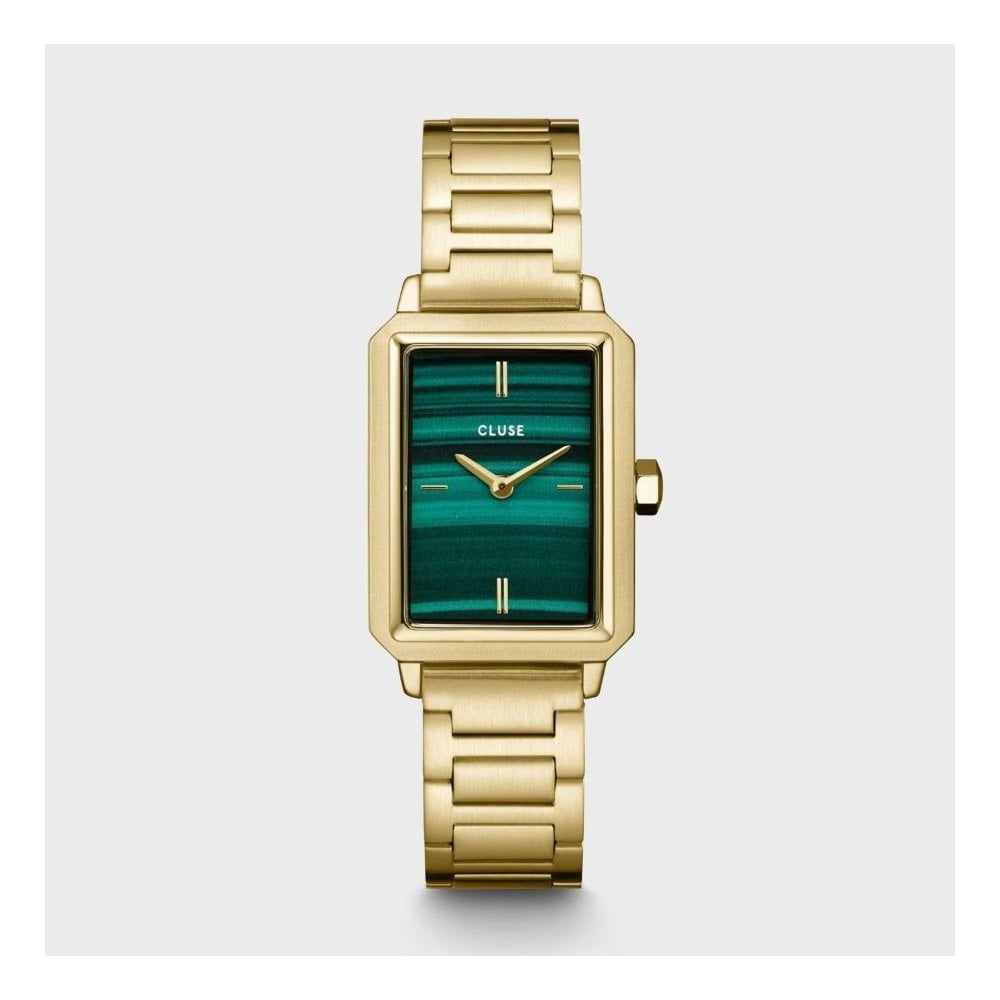 Fluette, Green Dial, Ladies Gold Stainless Steel Watch