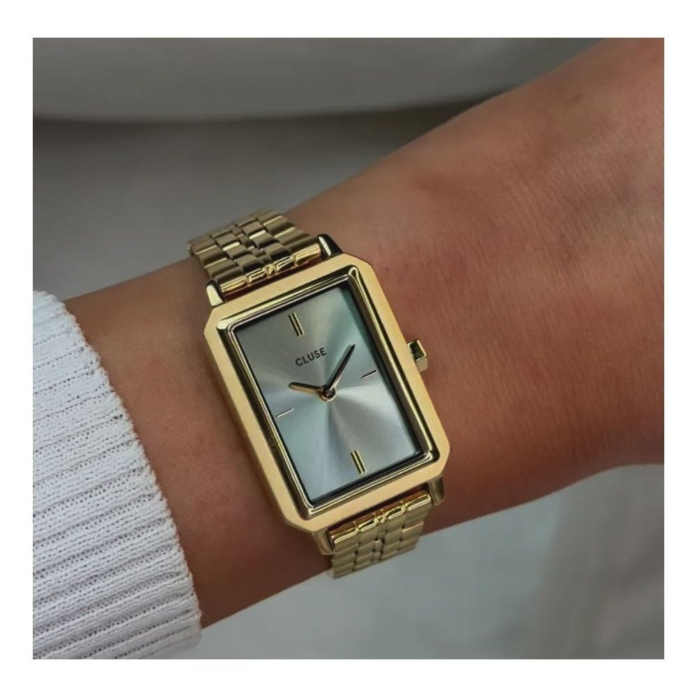 Fluette, Sage Green Dial, Ladies Gold Stainless Steel Watch