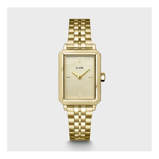 Fluette Watch, Sand Texture Dial, Ladies Gold Stainless Steel Watch